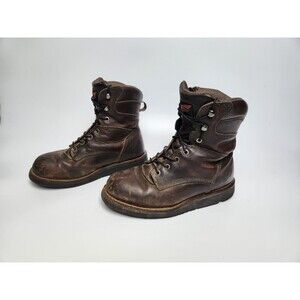 Red Wing Boots Mens 8 Utility Work Chore Wear Laborer Construction Brown Leather